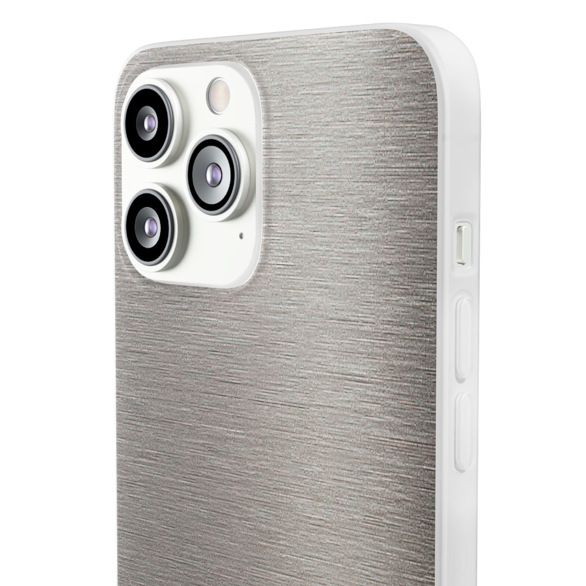 Brushed Silver Alloy · Lite Phone Case for iPhone ·  Silver