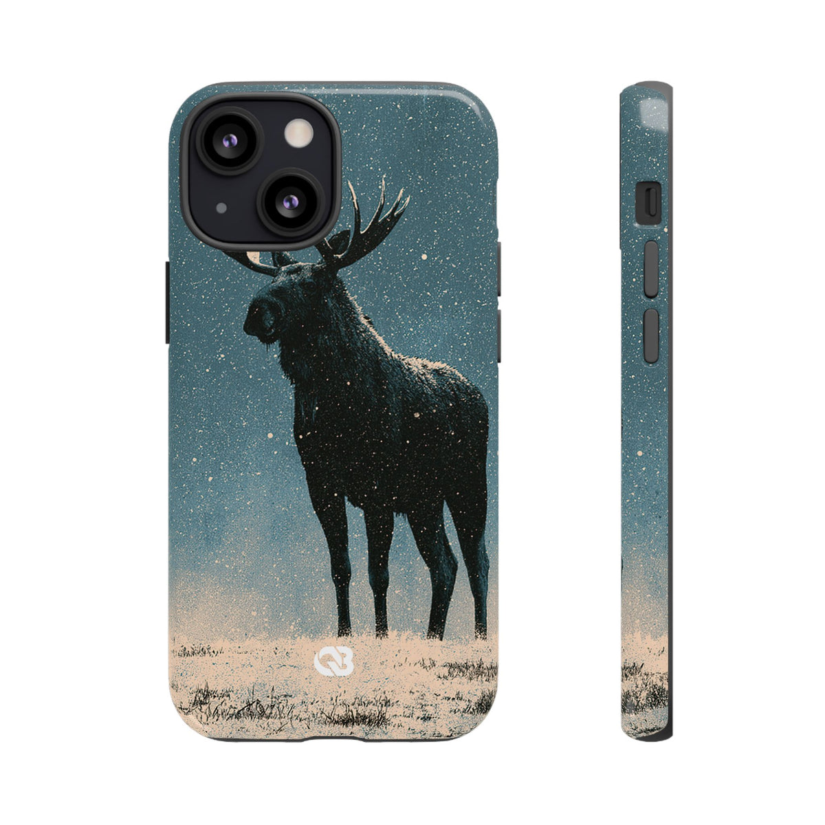 Nordic Boreal Moose · Tough Phone Case for iPhone · Blue