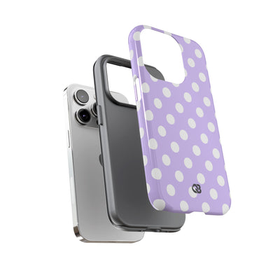 Lavender Polka Grid · Tough Θήκη για iPhone