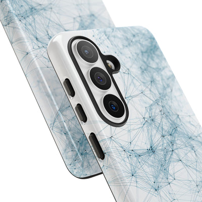 Blue Tough Phone Case for Samsung - Glacial Neural Web
