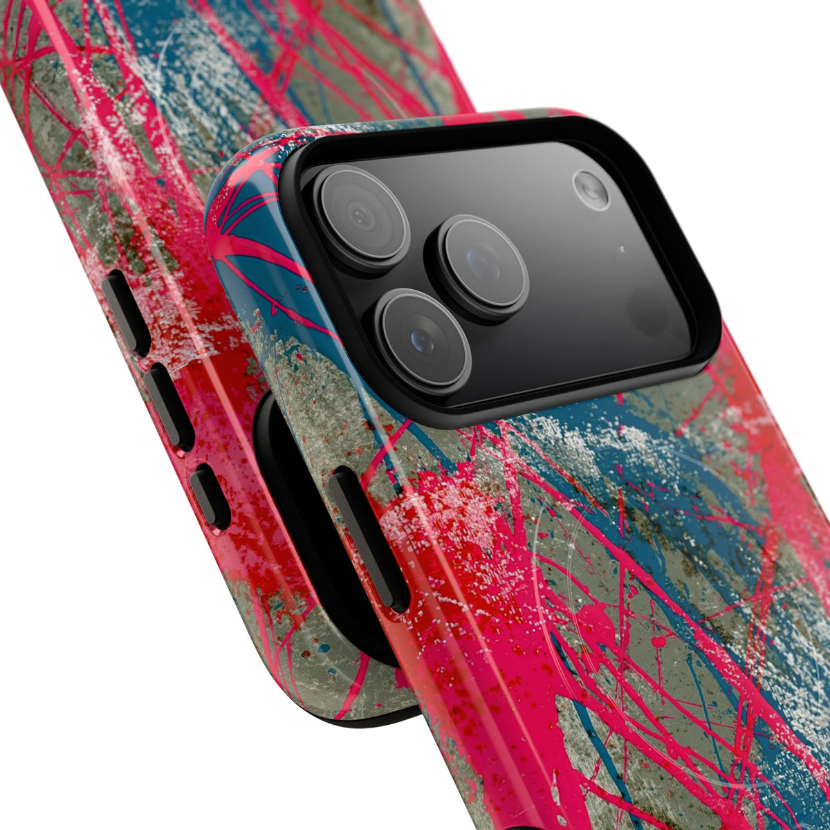 Neon Static Drip · Tough 2.0 Magnetic Phone Case for iPhone · Pink