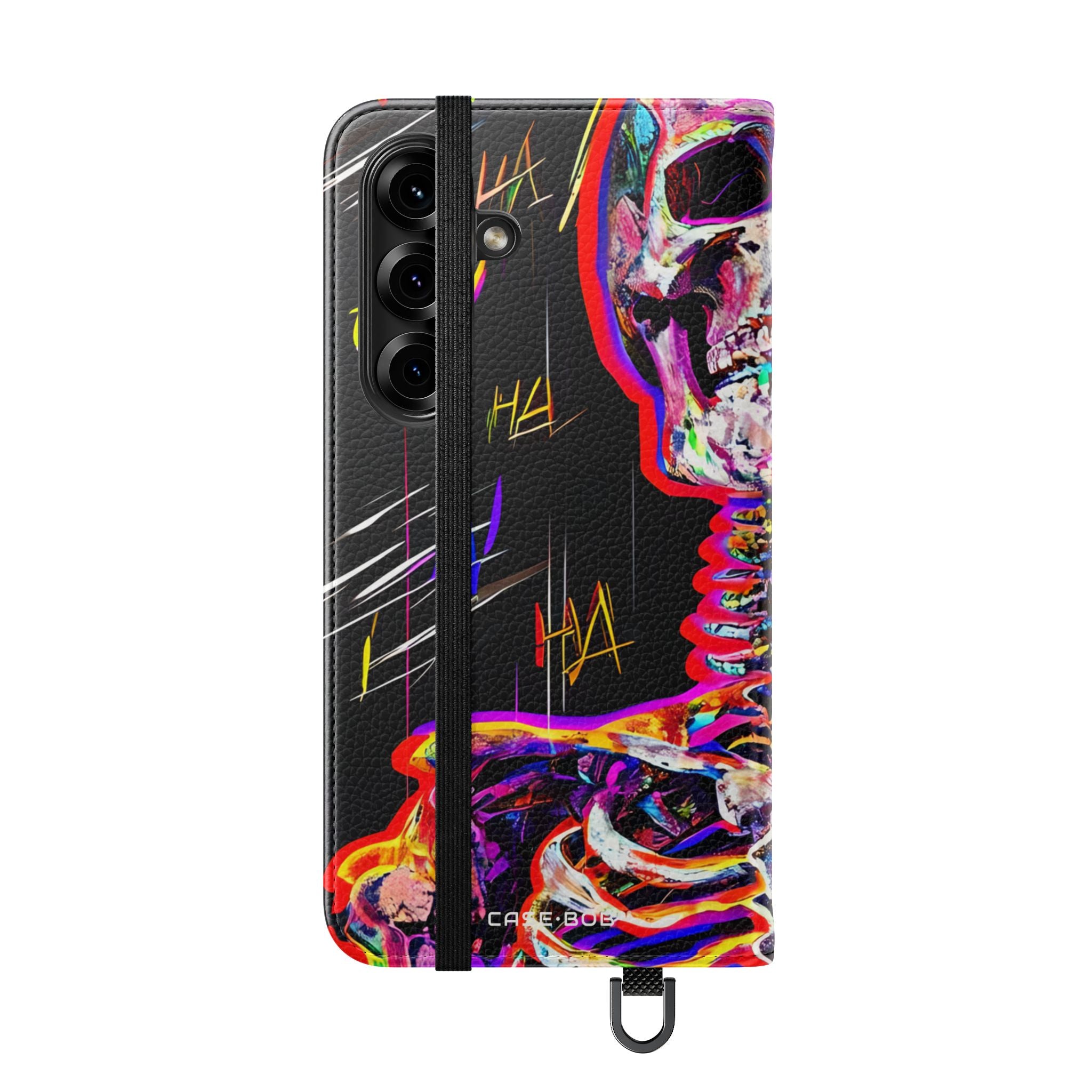 Neon Skelet Lach - Samsung S25 Case - Portemonnee