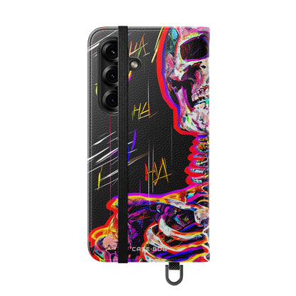 Neon Skelet Lach - Samsung S25 Case - Portemonnee