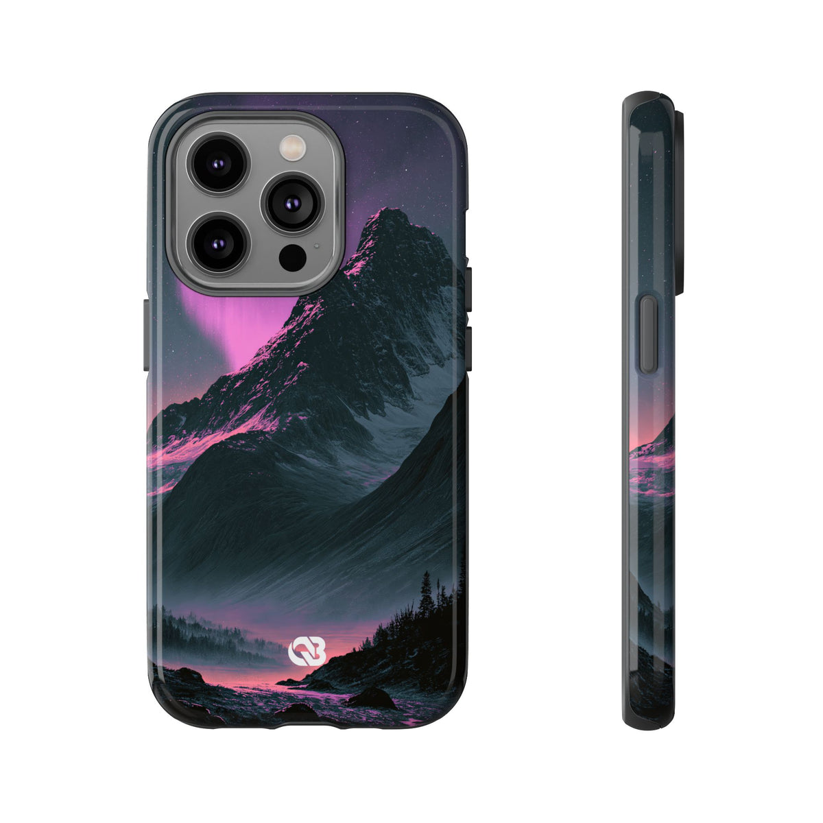 Arctic Aurora Summit · Tough Phone Case for iPhone · Black