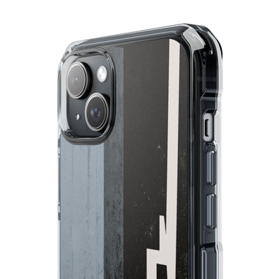 Grey Impact MagSafe Phone Case for iPhone - Industrial Concrete Void