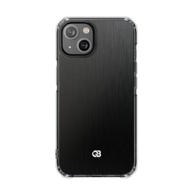 Black Impact MagSafe Phone Case for iPhone - Brushed Obsidian Slate