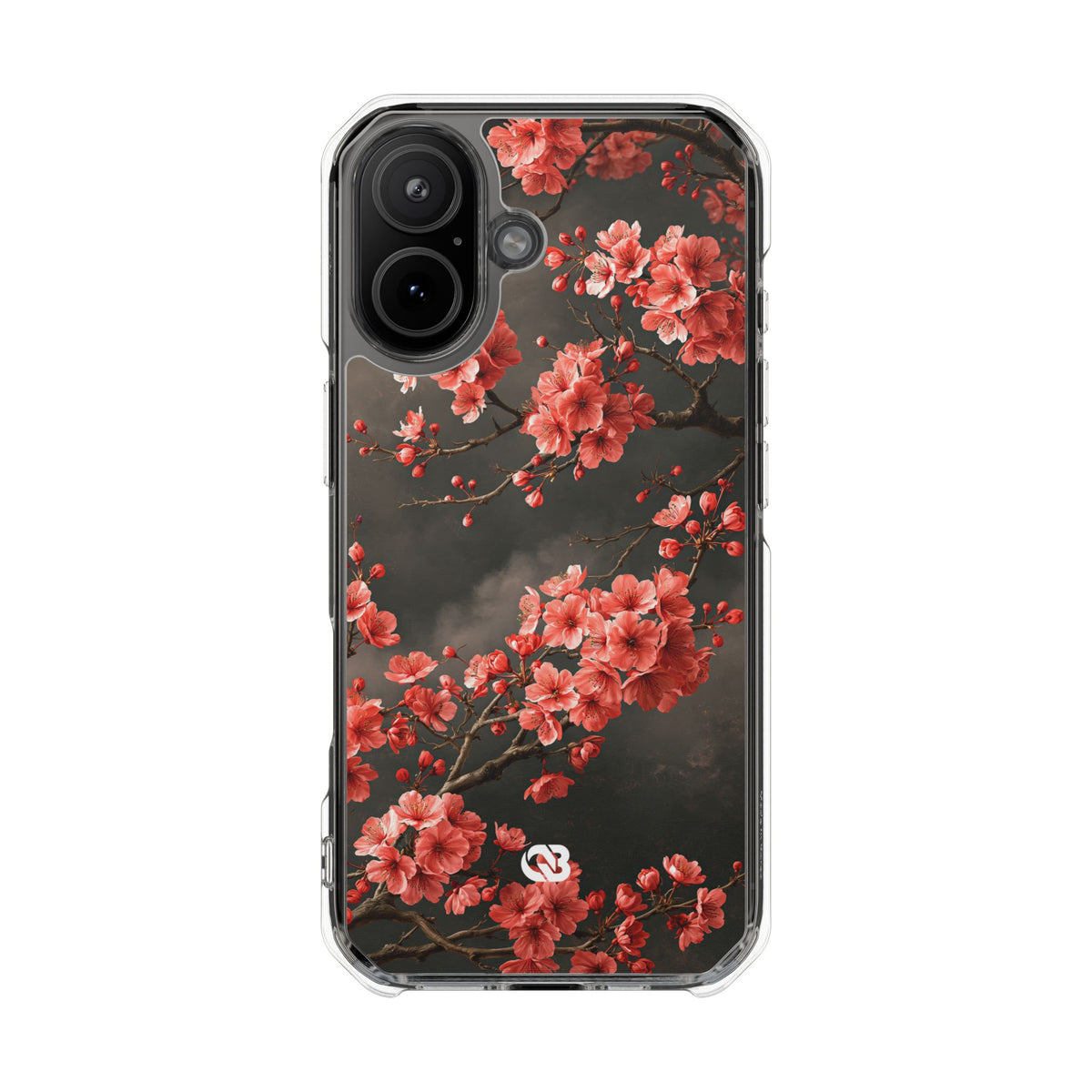 Midnight Sakura Blossom · Clear Impact Magnetic Phone Case for iPhone ·  Pink