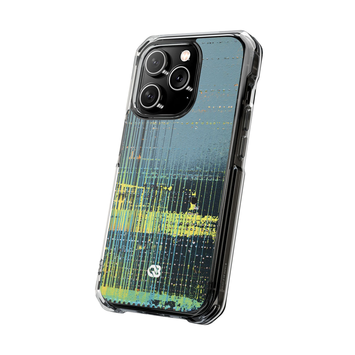 Acid Raster Circuit · Clear Impact Magnetic Phone Case for iPhone · Teal