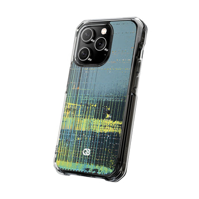 Acid Raster Circuit · Clear Impact Magnetic Phone Case for iPhone · Teal