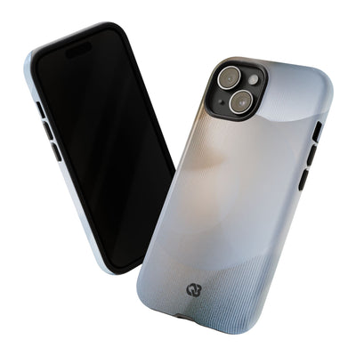 White Tough Phone Case for iPhone - Frosted Ribbed Sphere