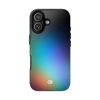 Black Tough Phone Case for iPhone - Electric Prism Grain