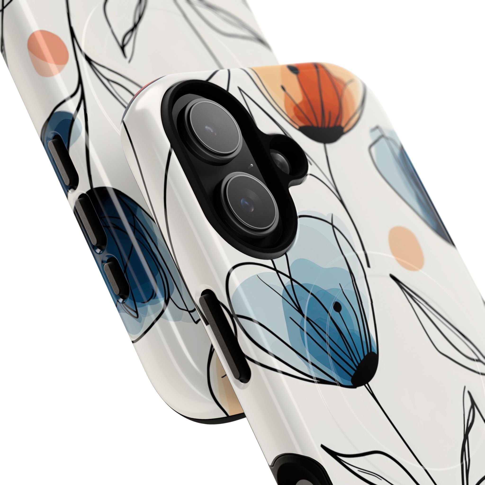 Ink Watercolor Tulips · Tough+ Handyhülle für iPhone · Magsafe