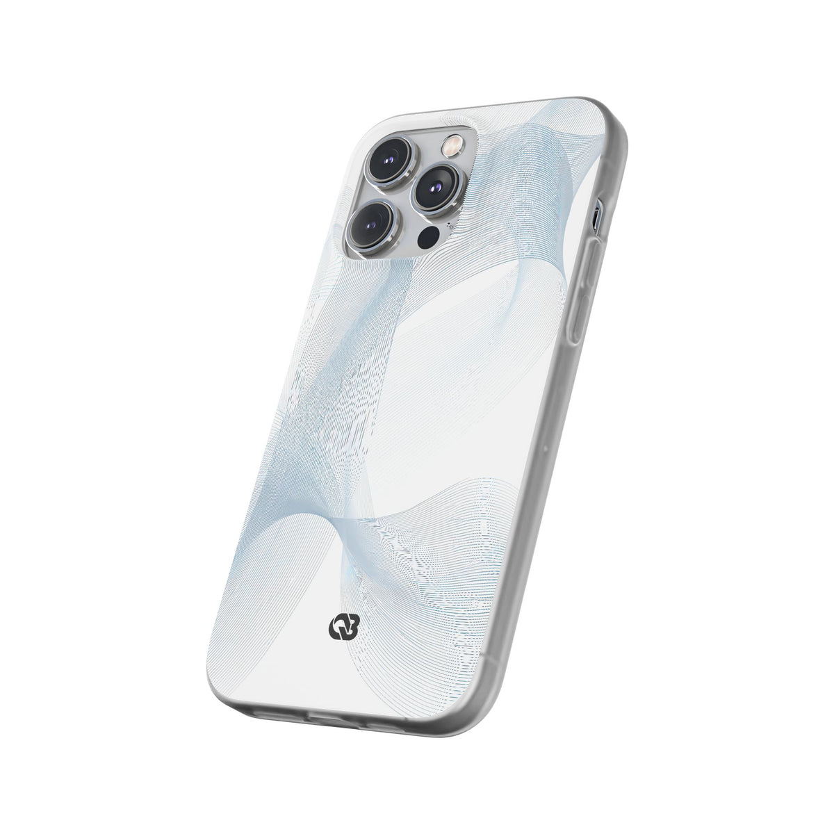 Glacial Contour Waves · Lite Phone Case for iPhone ·  White