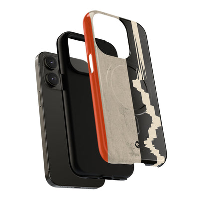 Orange Tough 2.0 Magsafe Phone Case for iPhone - Orange Monolith Rift