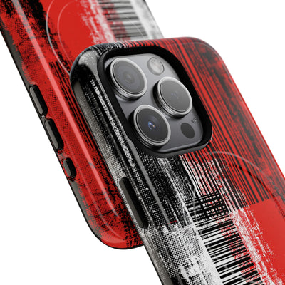Distorted Barcode · Tough 2.0 Magnetic Phone Case for iPhone · Black