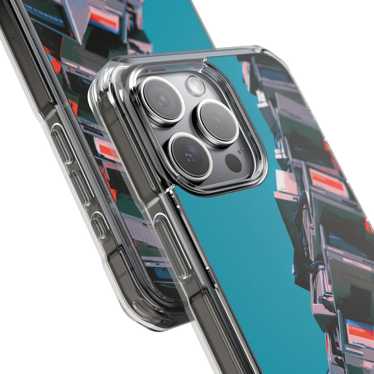 System Error Spire · Clear Impact Magnetic Phone Case for iPhone · Teal