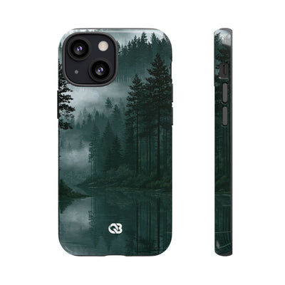 Misty Pine Reflections · Tough Phone Case for iPhone · Green