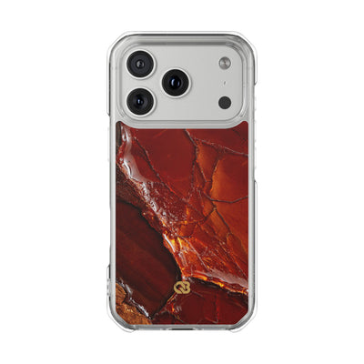 Amber Embrace · Clear Impact Magnetic Phone Case for iPhone · Brown