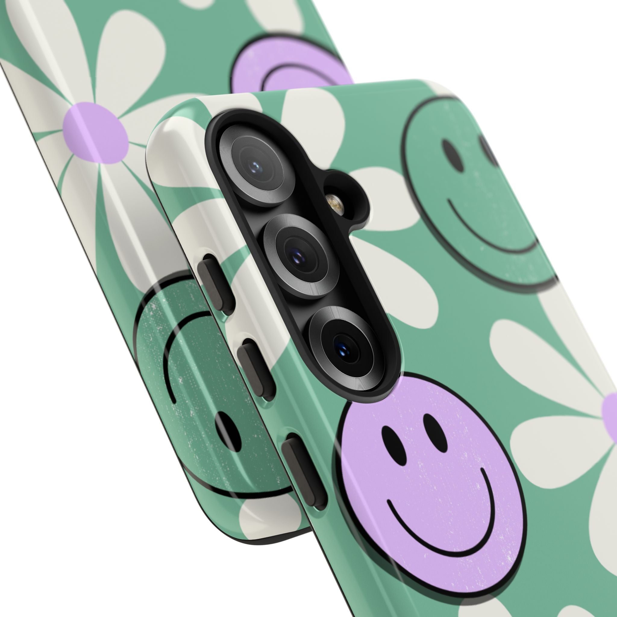 Smiley Daisy Glow Samsung S25 Case - Tough