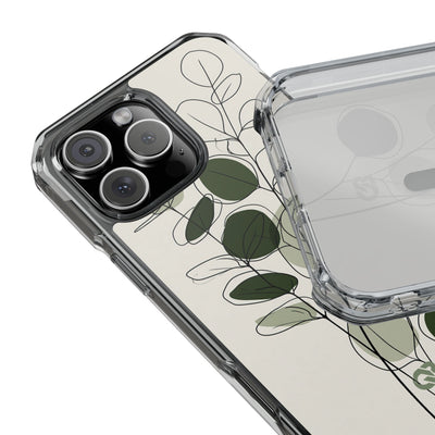 Green Impact MagSafe Phone Case for iPhone - Muted Eucalyptus Sketch