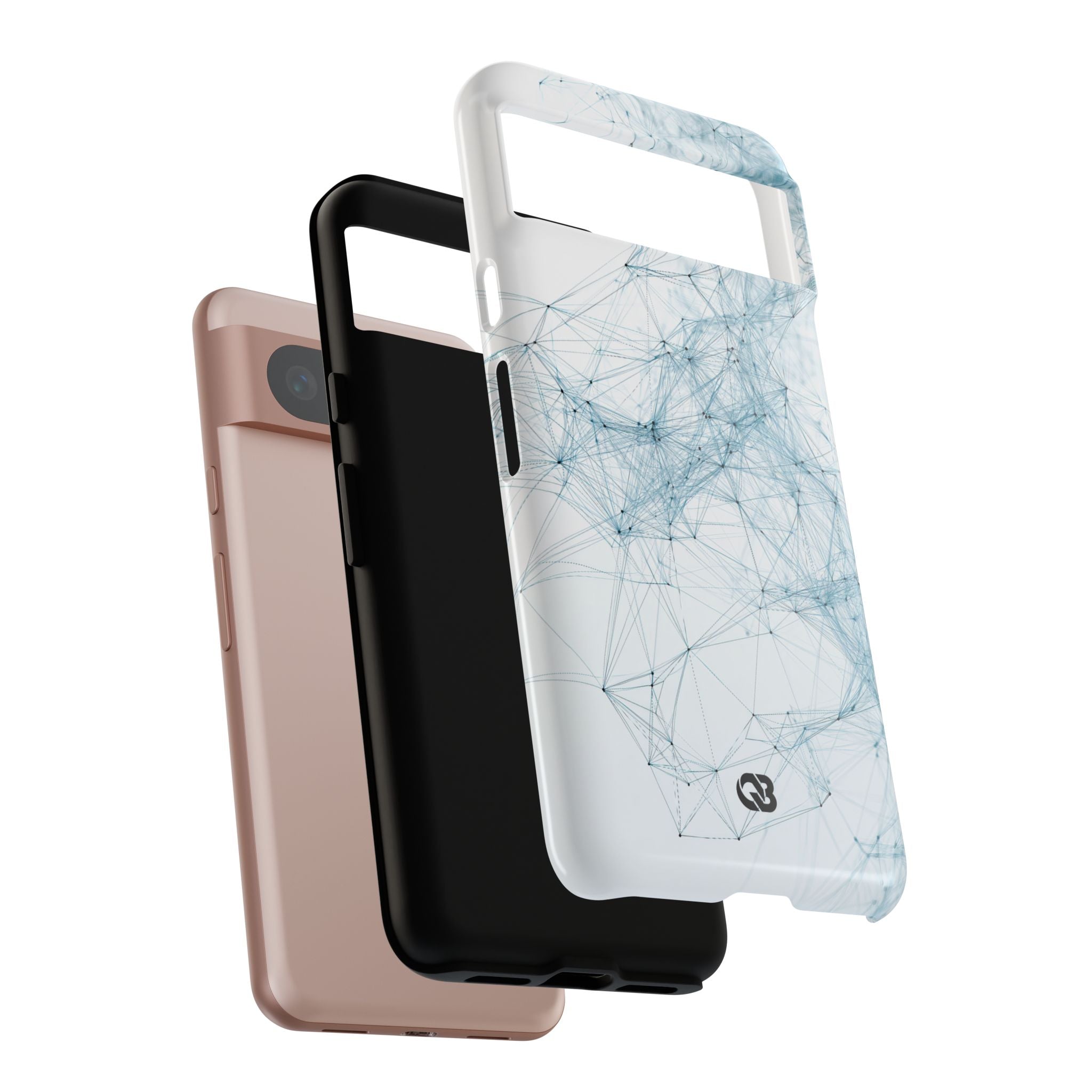 Blue Tough Phone Case for Google Pixel - Glacial Neural Web