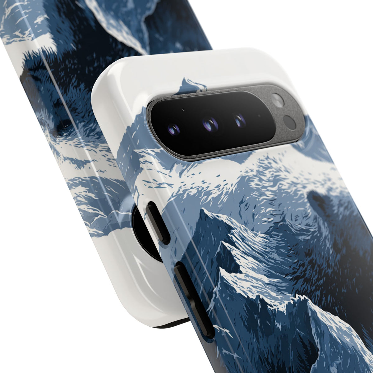 Fjord Summit Bear · Tough Phone Case for Pixel ·  Blue