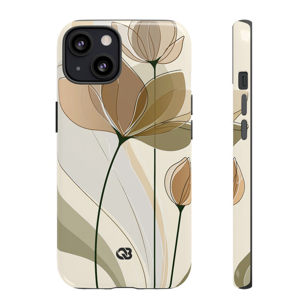 Translucent Petal Contour · Tough Phone Case for iPhone · Beige