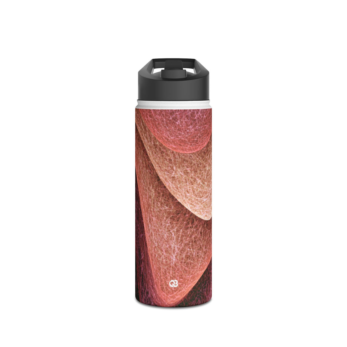 Rose Contour Waves · Insulated Water Bottle · Pink
