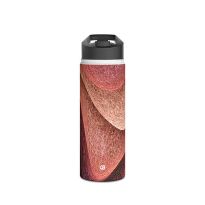 Rose Contour Waves · Insulated Water Bottle · Pink