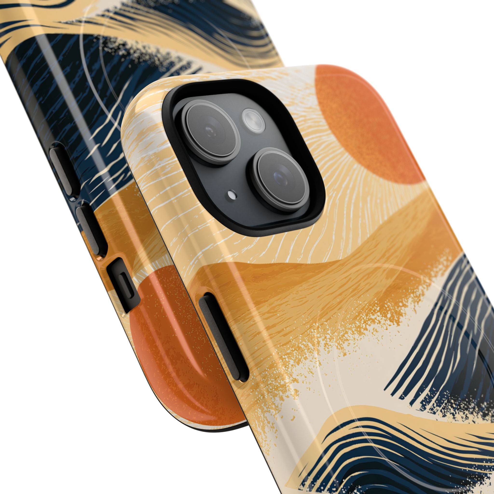 Blue Tough 2.0 Magsafe Phone Case for iPhone - Kyoto Cresting Tide
