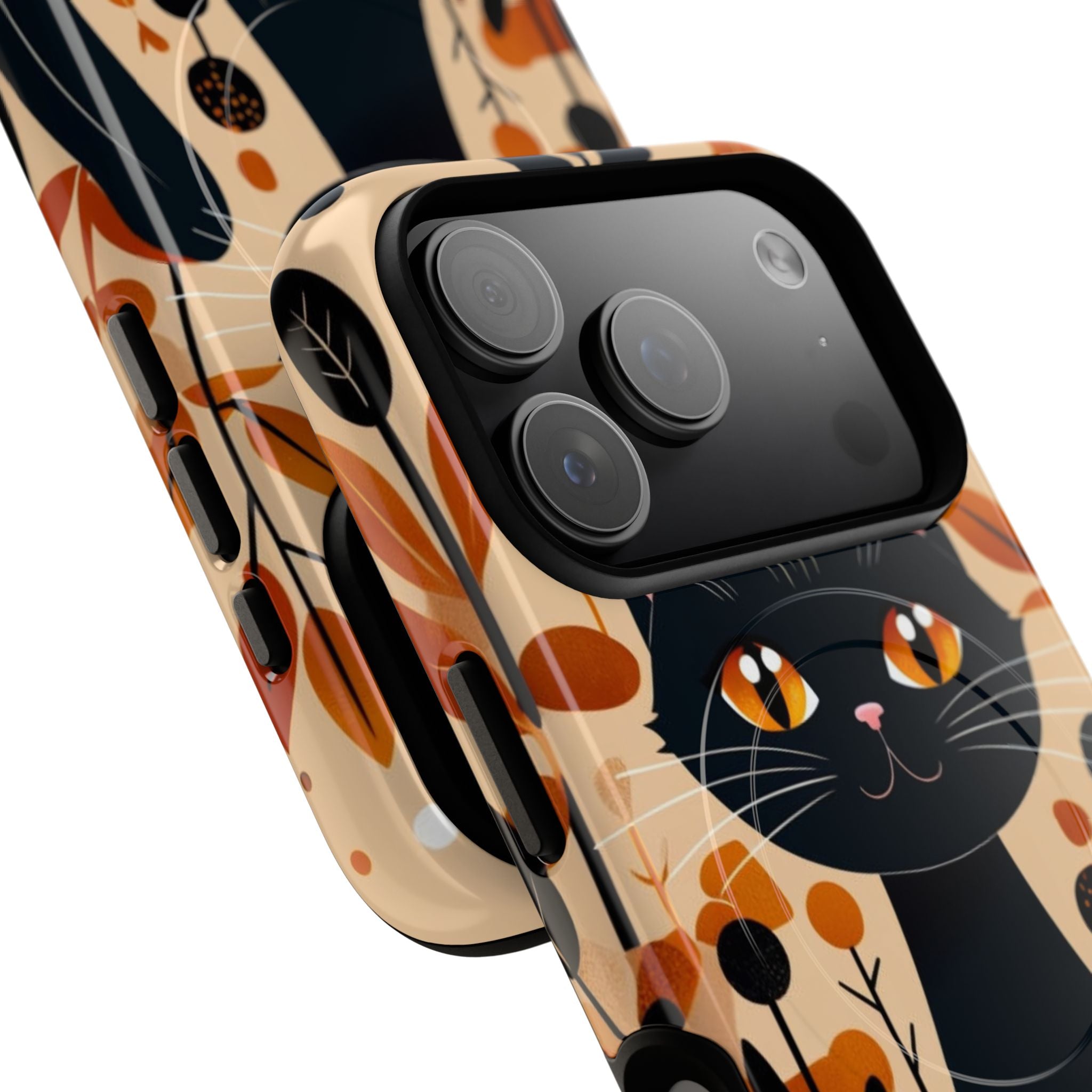 Black Cat Glow iPhone 17 Pro Case - Tough+ - CASE•BOB