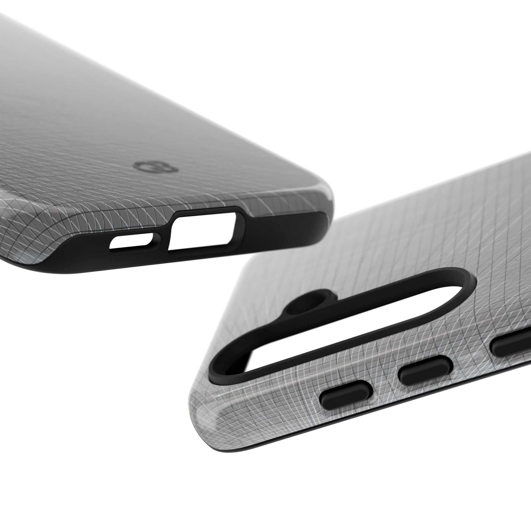 Grey Tough Phone Case for Samsung - Chrome Mesh Warp