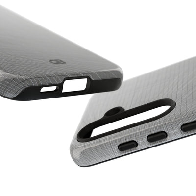 Grey Tough Phone Case for Samsung - Chrome Mesh Warp