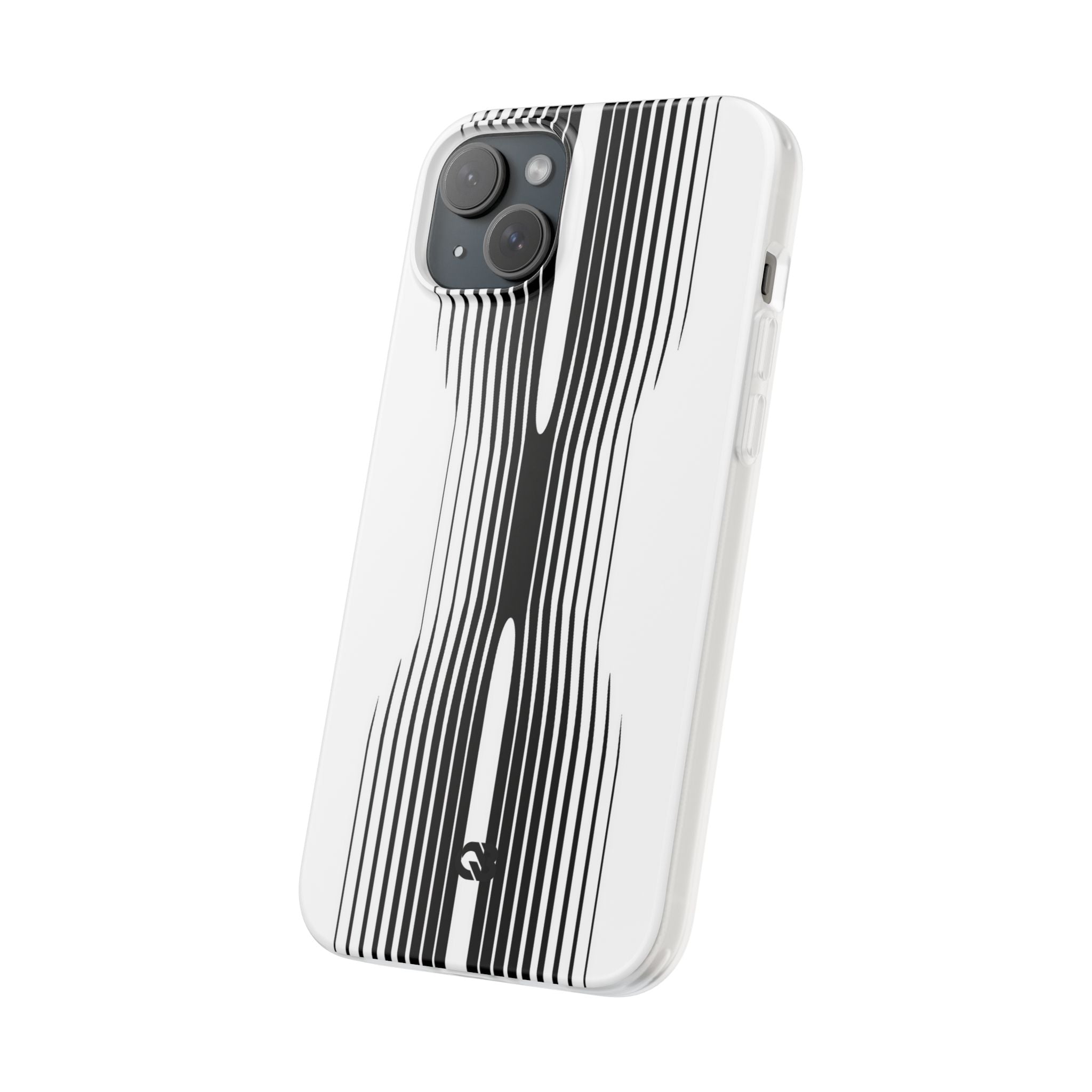 White Lite Phone Case for iPhone - Kinetic Mono Distortion