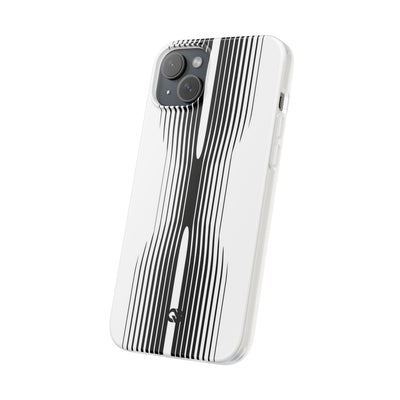 White Lite Phone Case for iPhone - Kinetic Mono Distortion