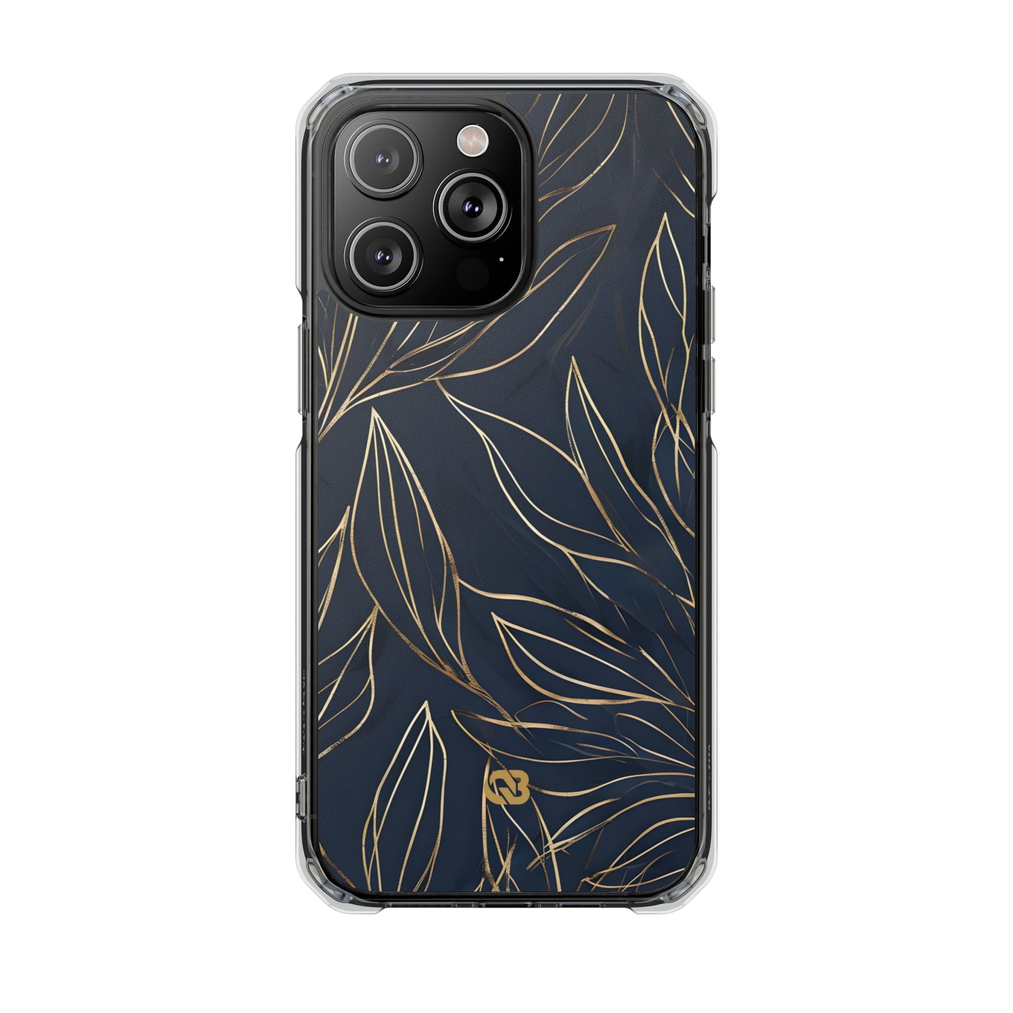 Gilded Navy Foliage · Impact Coque de téléphone pour iPhone · Magsafe