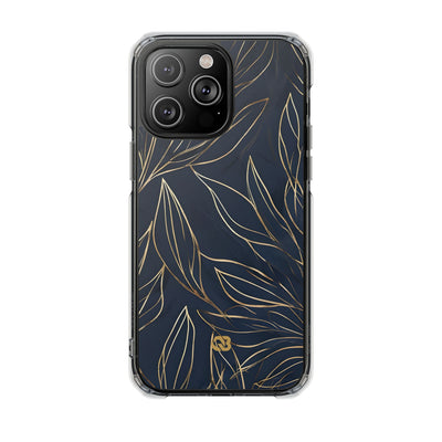 Gilded Navy Foliage · Impact Coque de téléphone pour iPhone · Magsafe
