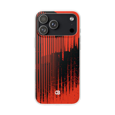 Red Lite Phone Case for iPhone - Crimson Brutalist Distortion