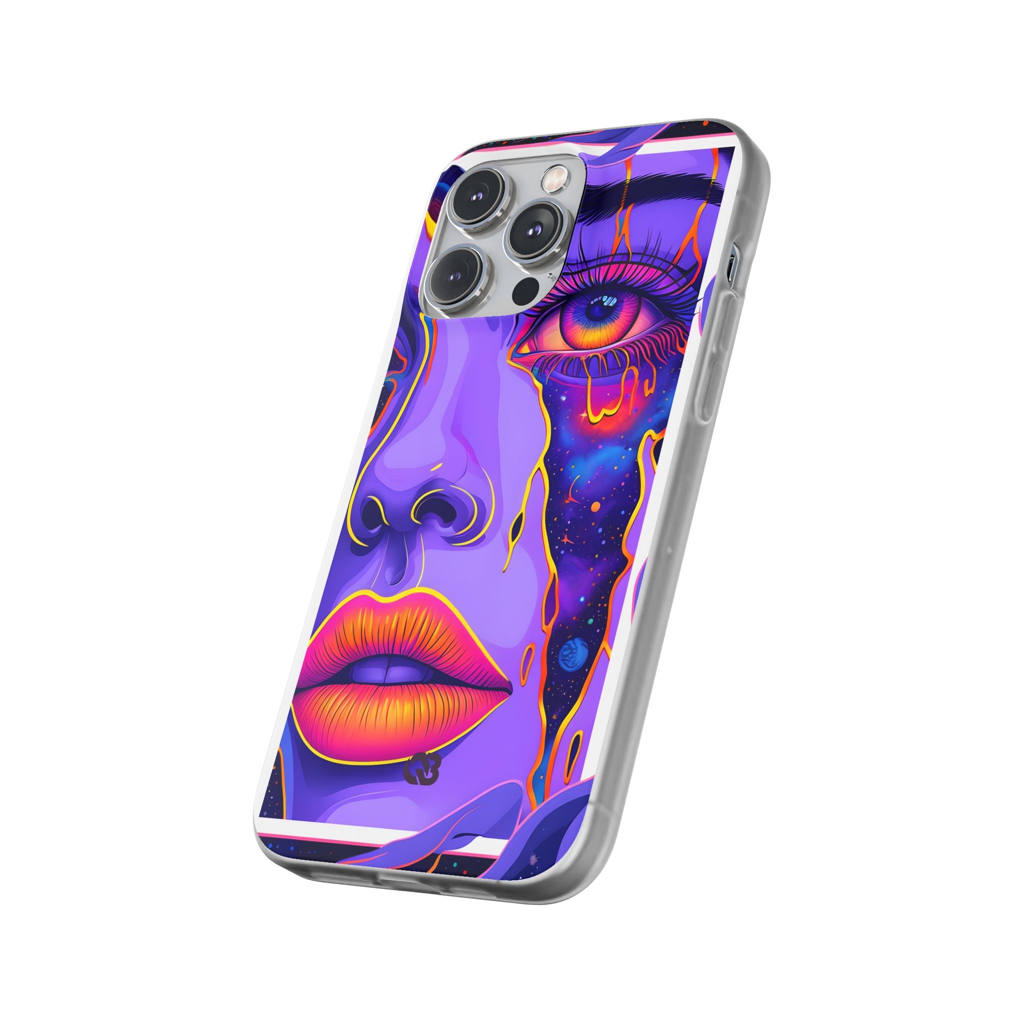 Violet Cosmic Gaze · Soft Custodia per iPhone