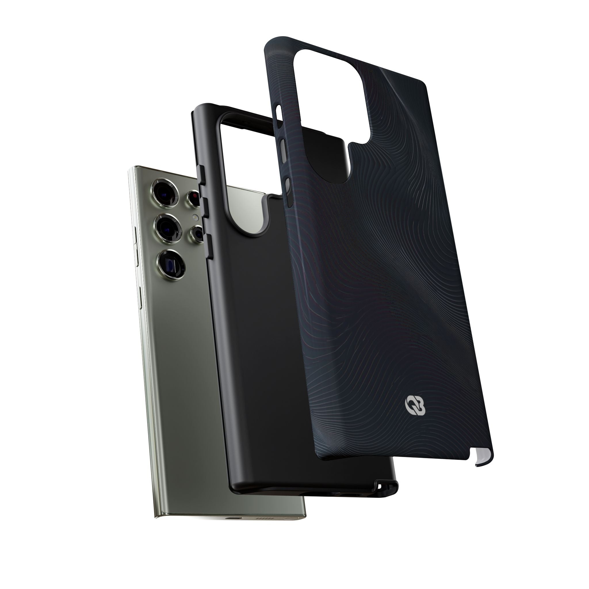 Black Tough Phone Case for Samsung - Obsidian Ridge Flux