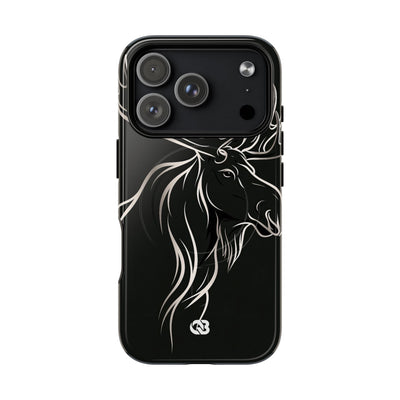 Nordic Moose Contour · Tough 2.0 Magnetic Phone Case for iPhone · Black