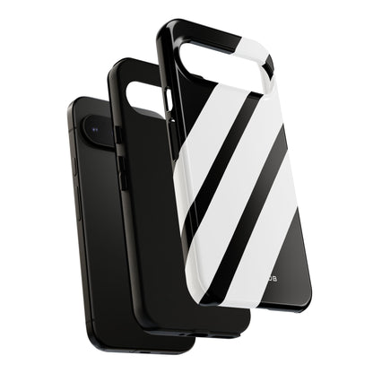 Diagonal Bands Noir Google Pixel 9 Pro XL Case - Tough