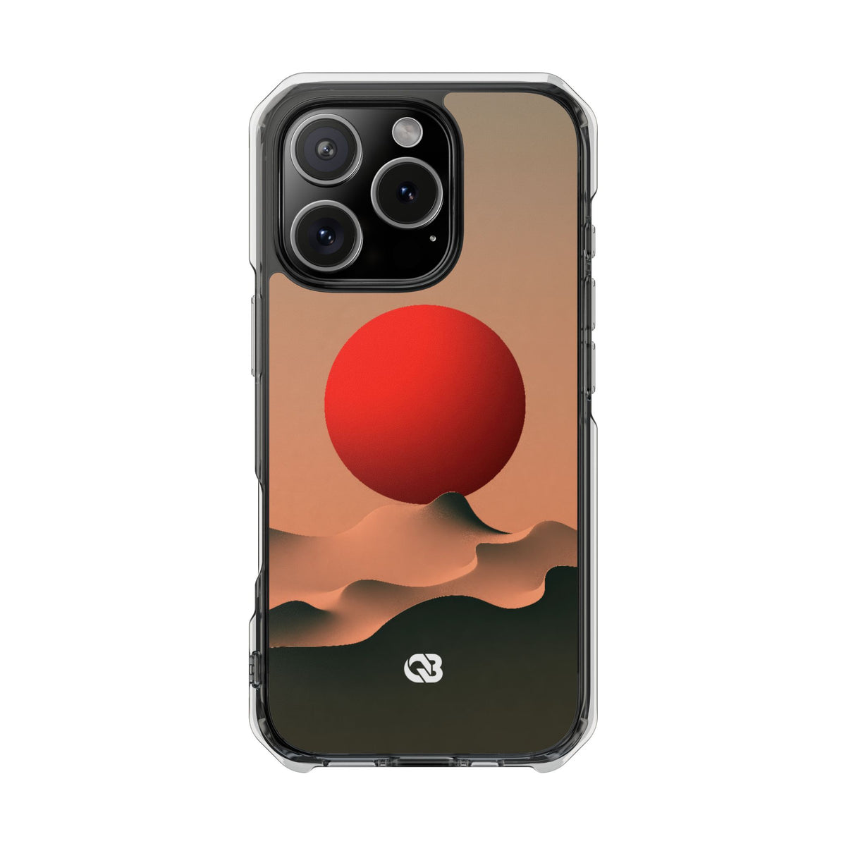 Crimson Sol Ridge · Clear Impact Magnetic Phone Case for iPhone · Red