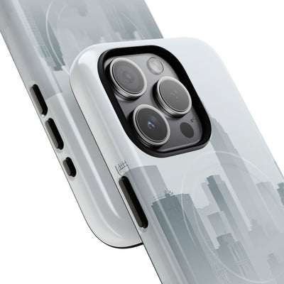 Grey Tough 2.0 Magsafe Phone Case for iPhone - Steel Mist Skyline