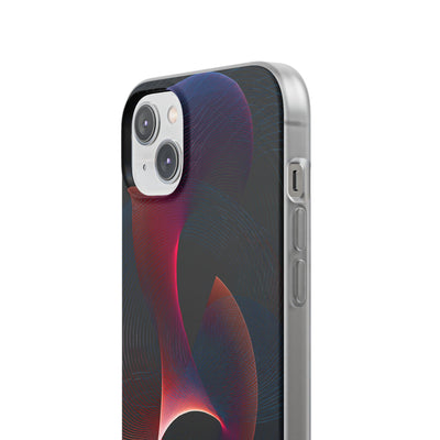 Black Lite Phone Case for iPhone - Cobalt Crimson Flux