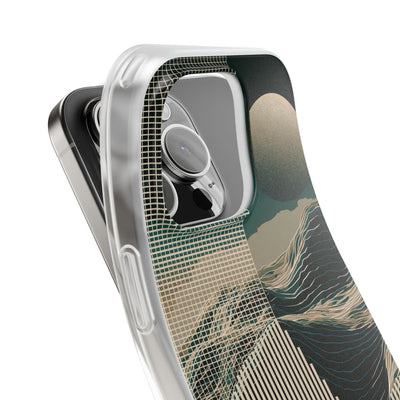 Green Lite Phone Case for iPhone - Lunar Moss Topography