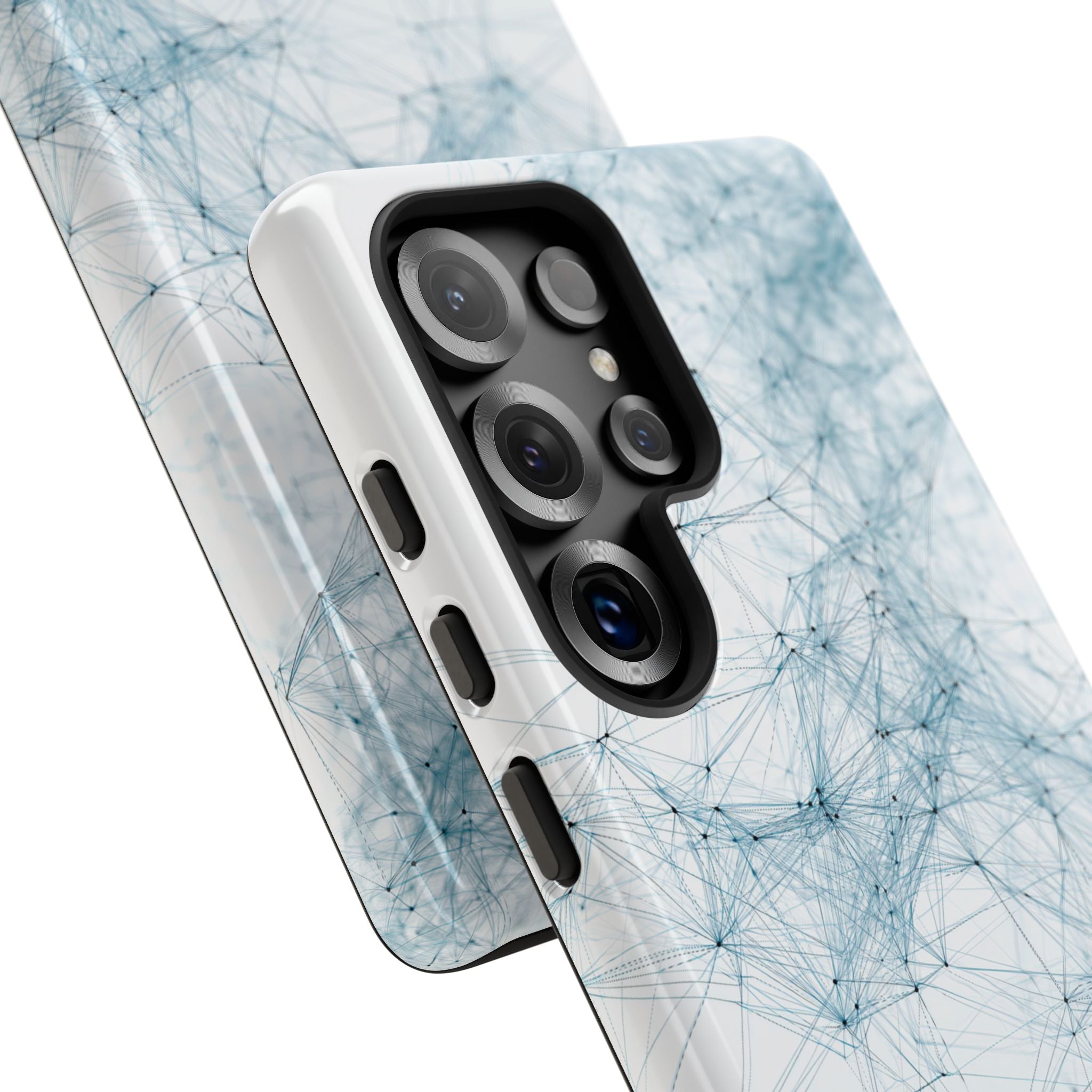 Blue Tough Phone Case for Samsung - Glacial Neural Web