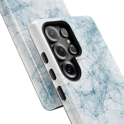 Blue Tough Phone Case for Samsung - Glacial Neural Web
