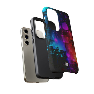 Spectral Circuit Grid · Tough Phone Case for Samsung · Black