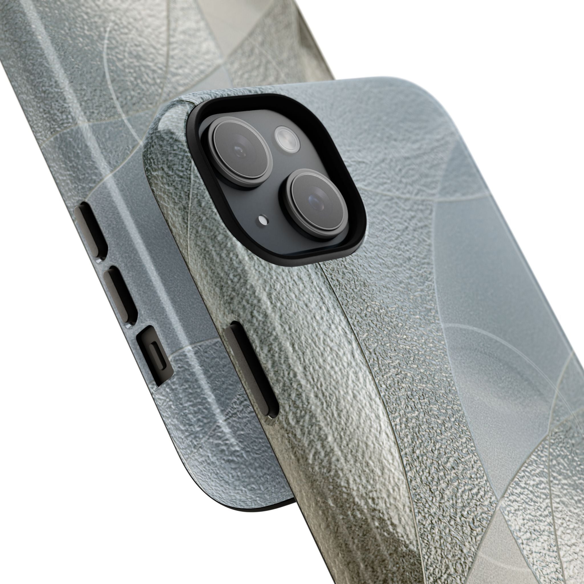 Silver Tough 2.0 Magsafe Phone Case for iPhone - Frosted Silver Mosaic
